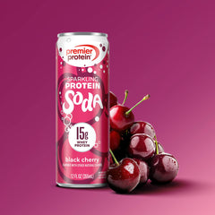 Black Cherry Sparkling Protein Soda