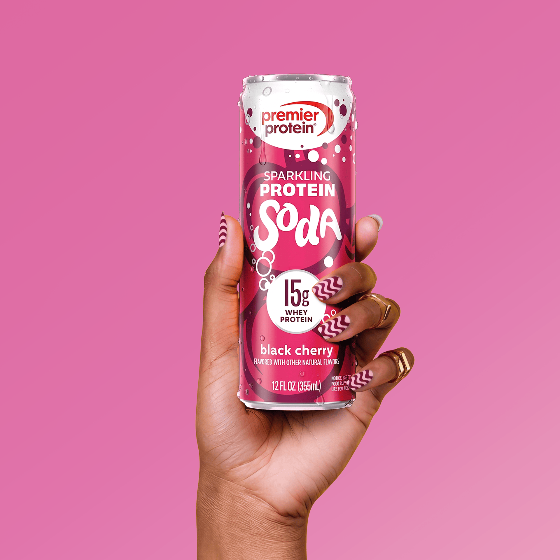 Black Cherry Sparkling Protein Soda - 2