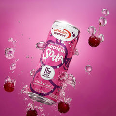 Black Cherry Sparkling Protein Soda - 4