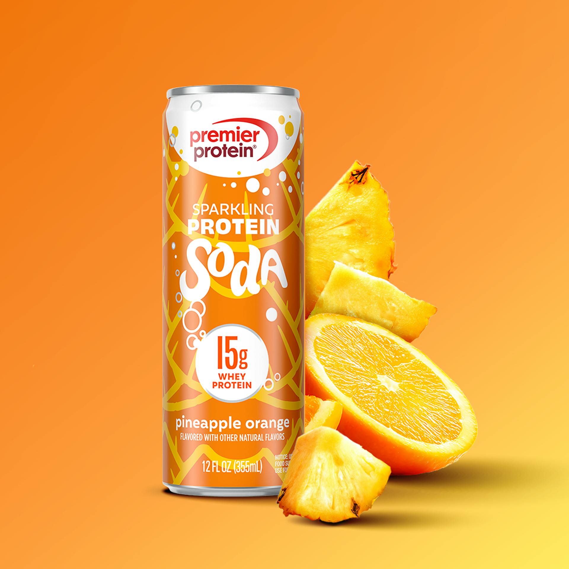 Pineapple Orange Sparkling Protein Soda