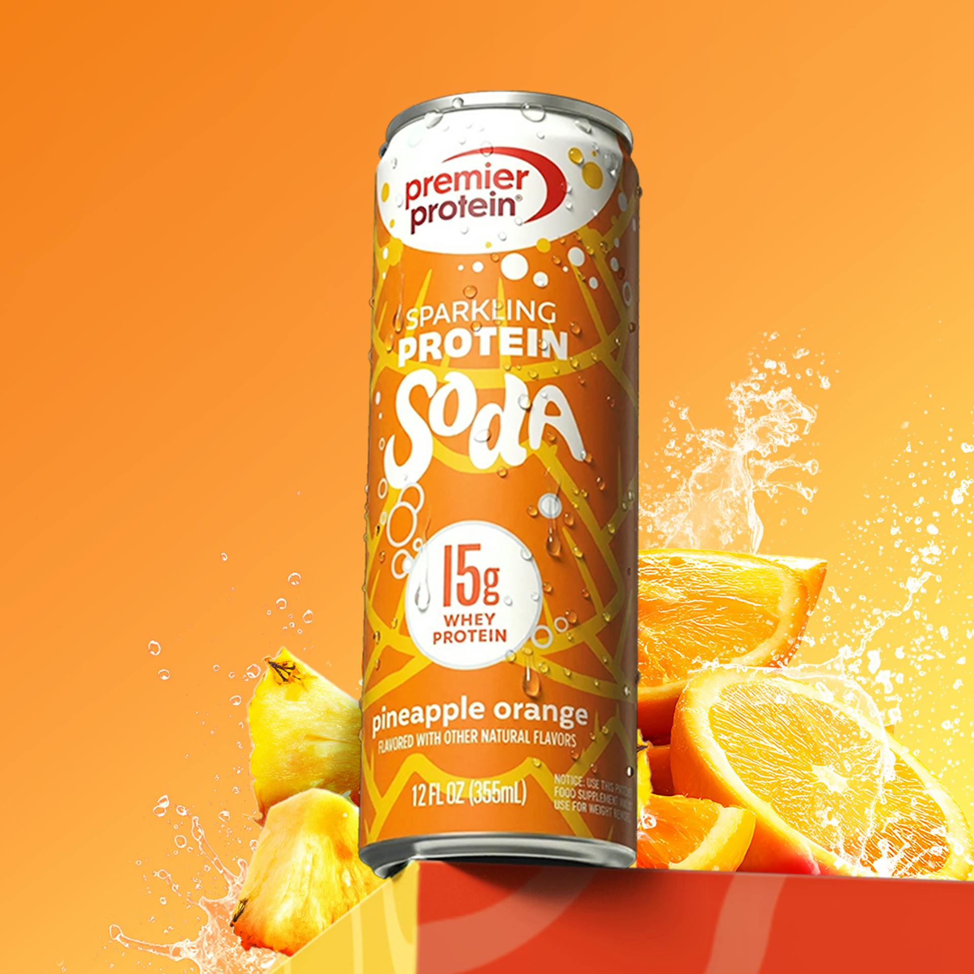 Pineapple Orange Sparkling Protein Soda - 3